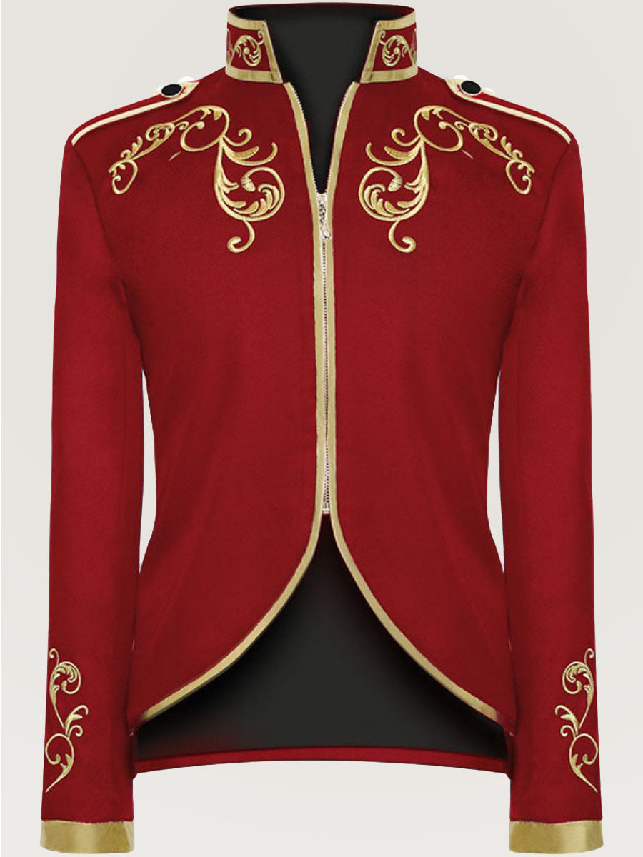 Men's Medieval Formal Embroidery Dress Coat Blazer SM101303