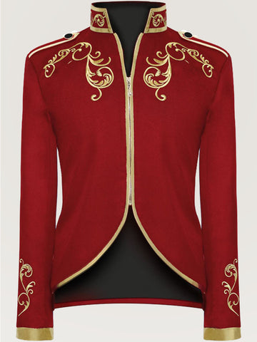 Men's Medieval Formal Embroidery Dress Coat Blazer SM101303