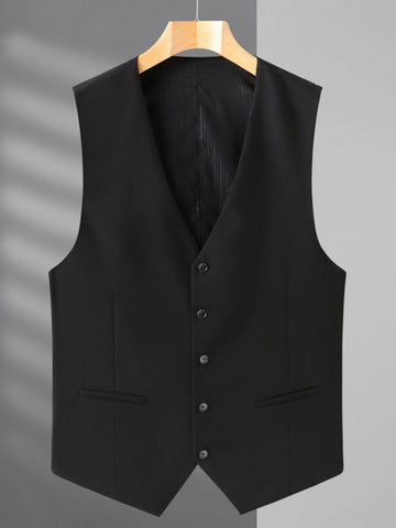 Plus Size Men's Solid Slim Fit Vest SM110904