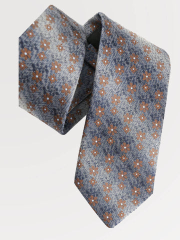 Men's Retro Floral Printed Satin Formal Necktie SM112403