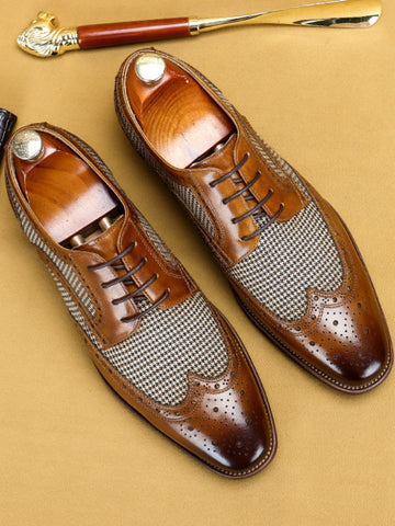 Men's Retro Breathable Brogue Shoes SM101810