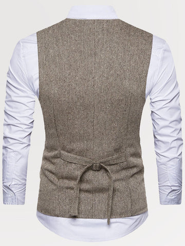 Men's Double-Breasted Formal Suit Dress Vest SM110403