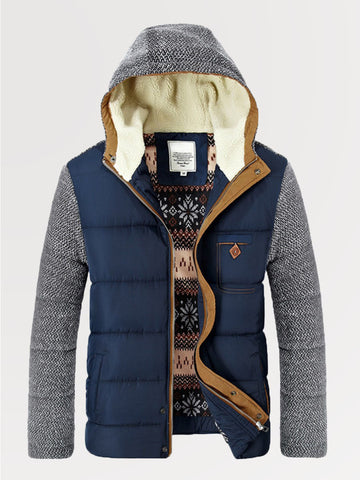 Men's Thicken Cotton Vest Style Hooded Parka Coat SM101506