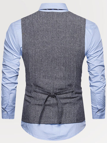 Men's Double-Breasted Formal Suit Dress Vest SM110403