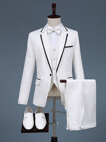 Men's Color Contrast Wedding Dress Suits Blazer + Pants SM110405