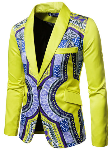 Men Business Tribal Print Suit Blazer Coats SM090508