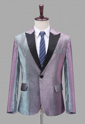 Plus Size Men's Gradient Colors Prom Party Blazer SM101907