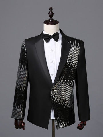 Men's Slim Fit Ombre Sequin Style Dinner Jacket SM110203