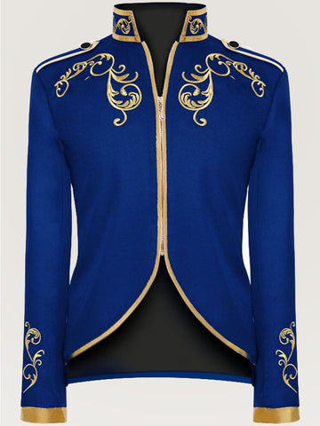 Men's Medieval Formal Embroidery Dress Coat Blazer SM101303