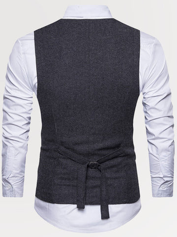 Men's Double-Breasted Formal Suit Dress Vest SM110403