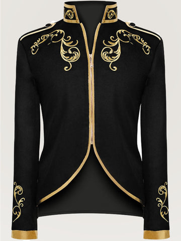 Men's Medieval Formal Embroidery Dress Coat Blazer SM101303