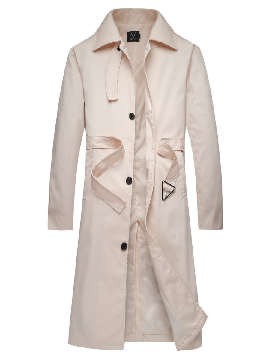 Plus Size Lapel Single Breasted Long Trench Coat SM100604