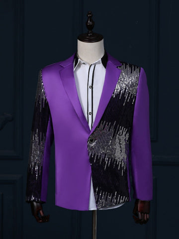 Men's Slim Fit Ombre Sequin Style Dinner Jacket SM110203