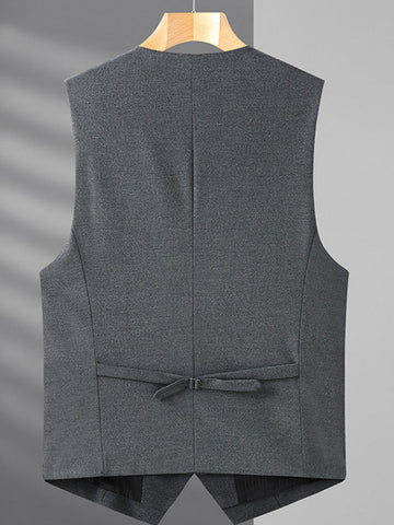 Plus Size Men's Solid Slim Fit Vest SM110904