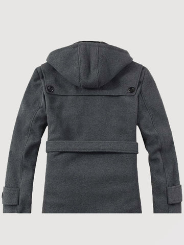 Men's Winter Thicken Fleece Cotton Mid-length Hooded Coat SM100607