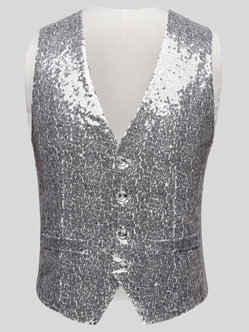 Men's Jazz Street Dance Slim Glitter Vest SM090517