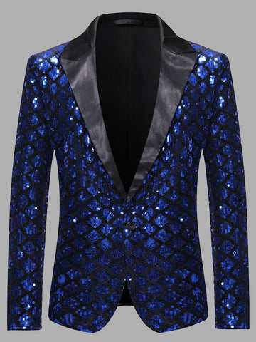 Stage Banquet Host Party Diamond Sequin Suit SMLB120