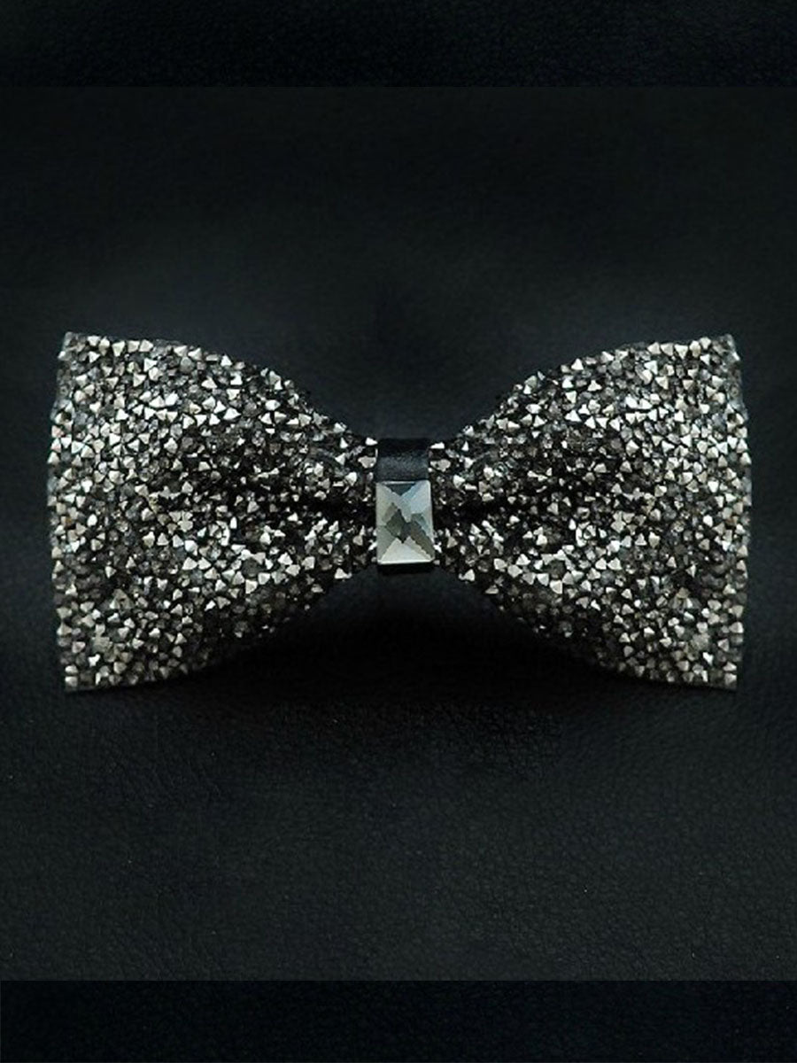 Men's Rhinestone Tip Adjustable Bow Ties SM111004