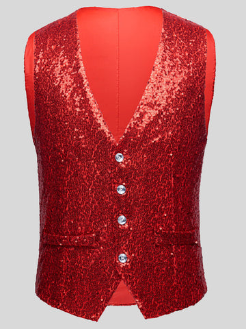 Men's Jazz Street Dance Slim Glitter Vest SM090517