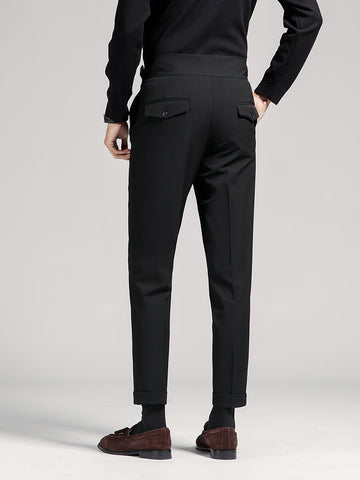 Men's High Waist Suit Pants Ninth Pants SMLB168