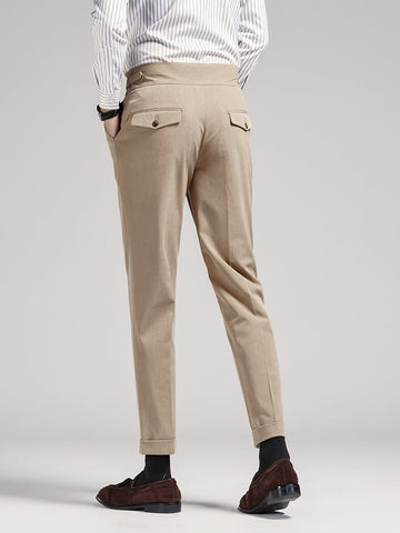 Men's High Waist Suit Pants Ninth Pants SMLB168