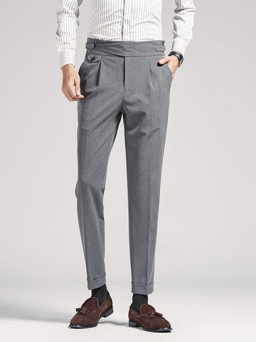 Men's High Waist Suit Pants Ninth Pants SMLB168