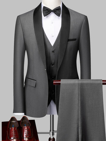 Men's Business Groom Dress Slim Suit Two Piece SM090204