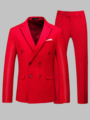 Men's Bright Color Button Two Piece Suit SM090203