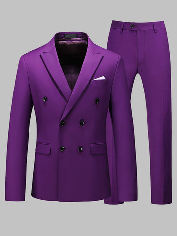 Men's Bright Color Button Two Piece Suit SM090203