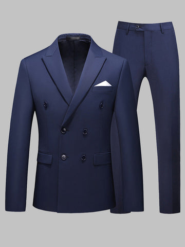 Men's Bright Color Button Two Piece Suit SM090203