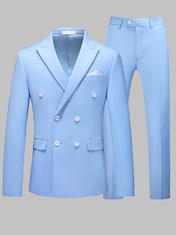 Men's Bright Color Button Two Piece Suit SM090203