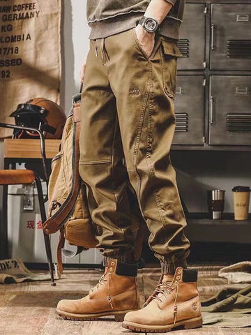 Men's Summer Loose Straight Vintage Cargo Pants SM090519