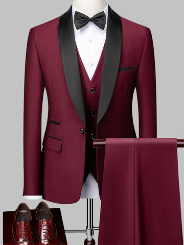 Men's Business Groom Dress Slim Suit Two Piece SM090204