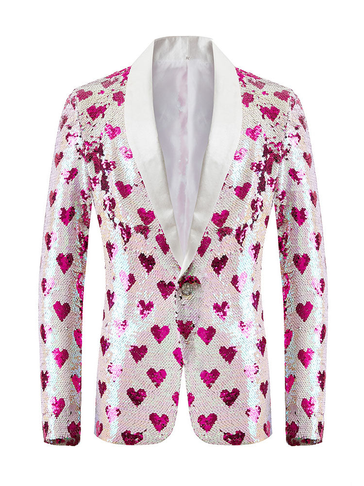 Men's Love Sequined Suit Jacket S092604