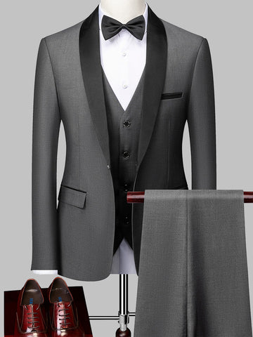 Men's Business Groom Dress Slim Suit Two Piece SM090204