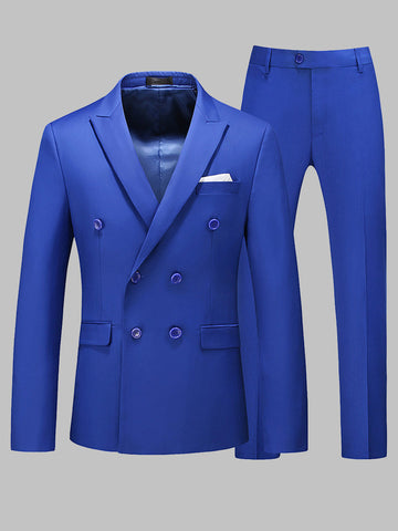 Men's Bright Color Button Two Piece Suit SM090203