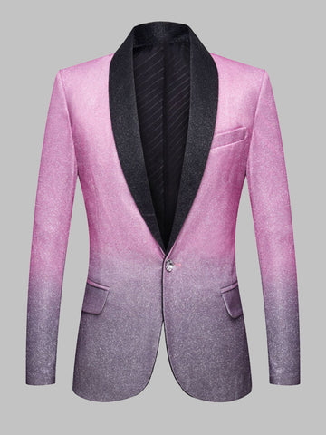 Gradient One Button Men's Blazer SM090101