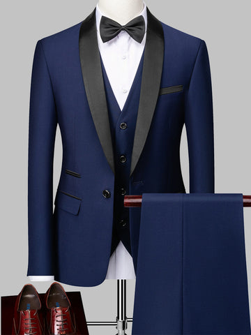 Men's Business Groom Dress Slim Suit Two Piece SM090204