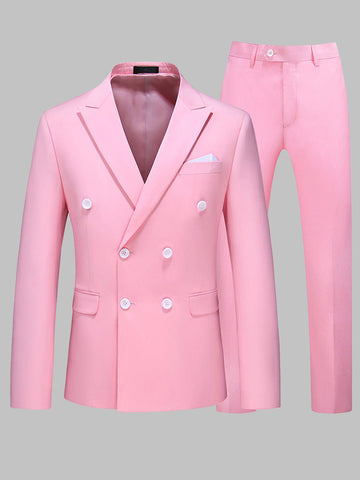 Men's Bright Color Button Two Piece Suit SM090203