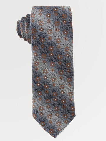 Men's Retro Floral Printed Satin Formal Necktie SM112403