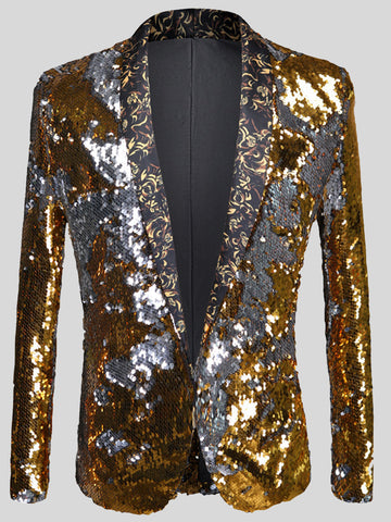 Men's Double Sided Sequin Suit Blazer SM090512