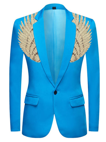 Men's Colorful Sequin Wings Blazer SMLB086