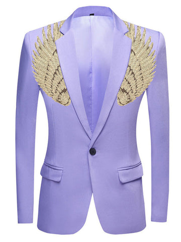 Men's Colorful Sequin Wings Blazer SMLB086