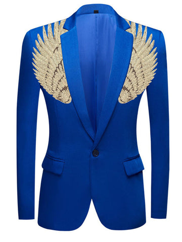 Men's Colorful Sequin Wings Blazer SMLB086