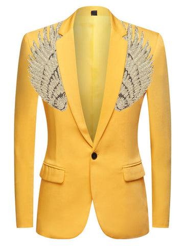 Men's Colorful Sequin Wings Blazer SMLB086