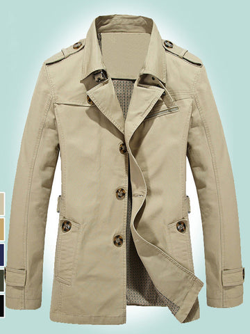 Spring Autumn Men's Outdoor Trench Coat SMLB087