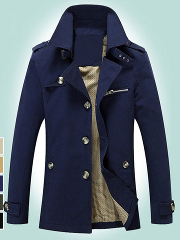 Spring Autumn Men's Outdoor Trench Coat SMLB087