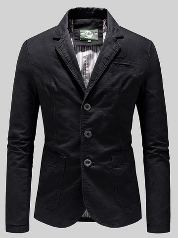 Men's Suit Collar Pockets Casual Jacket SMLB166