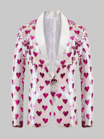 Men's Love Sequined Suit Jacket S092604